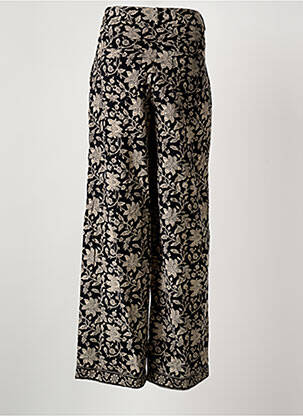 Pantalon large fermeture zippée sous rabat boutonné taille haute noir MAISON HOTEL femme