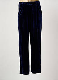 Pantalon droit stretch taille haute bleu MOLLY BRACKEN femme