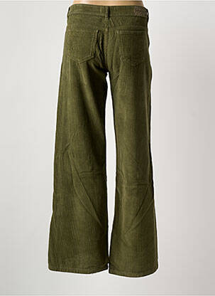 Pantalon large fermeture zippée sous rabat boutonné taille basse vert FREEMAN T.PORTER femme