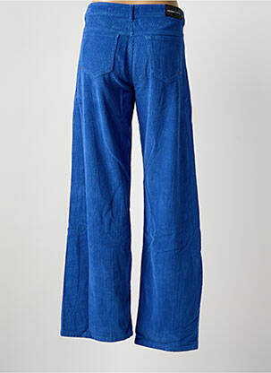 Pantalon large fermeture zippée sous rabat boutonné taille basse bleu FREEMAN T.PORTER femme