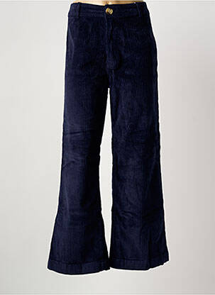 Pantalon flare stretch taille haute bleu F.A.M. femme