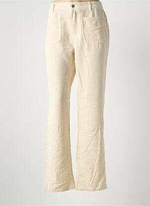 Pantalon flare stretch taille haute beige ONLY femme