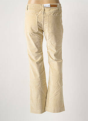 Pantalon flare stretch taille haute beige F.A.M. femme