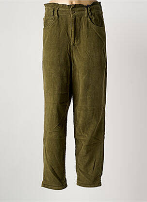Pantalon droit stretch taille haute vert FREEMAN T.PORTER femme