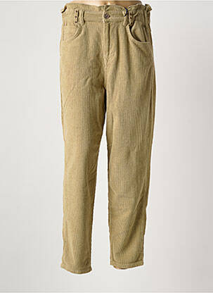 Pantalon droit stretch taille haute beige FREEMAN T.PORTER femme