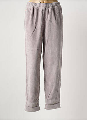 Jogging taille haute taille haute gris F.A.M. femme