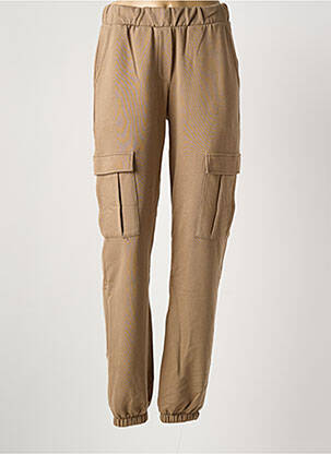 Pantalon cargo taille haute taille haute marron LOKITA femme