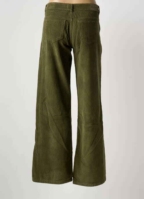 Pantalon large fermeture zippée sous rabat boutonné taille basse vert FREEMAN T.PORTER femme