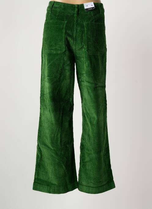 Pantalon flare stretch taille haute vert F.A.M. femme