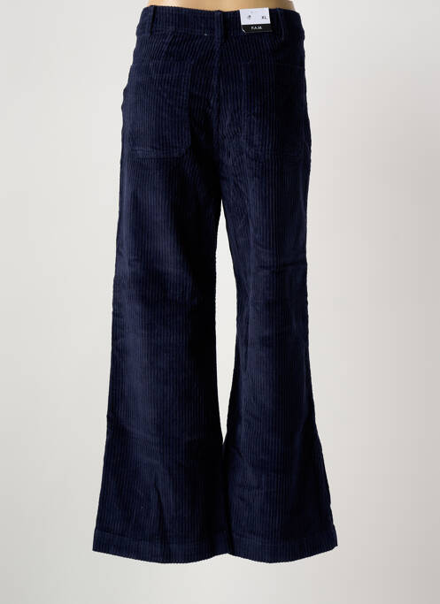 Pantalon flare stretch taille haute bleu F.A.M. femme