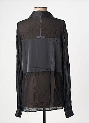 Chemisier tissage crêpe manches longues noir IMPERIAL femme