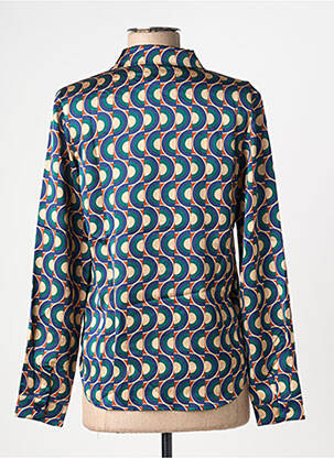 Chemisier coupe cintrée manches longues bleu FREEMAN T.PORTER femme