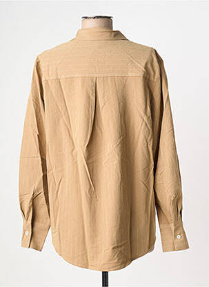 Chemisier coupe droite manches longues beige GRACE & MILA femme