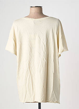 T-shirt col v manches courtes beige PLEASE femme