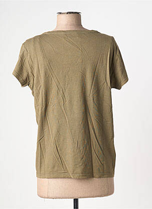 T-shirt sérigraphie manches courtes vert ONE TEE femme