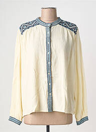 Chemisier tissage crêpe manches longues beige MAISON HOTEL femme