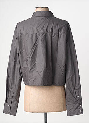 Chemisier coupe droite manches longues gris ONLY femme