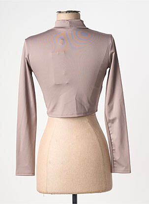 Top stretch manches longues gris LOKITA femme