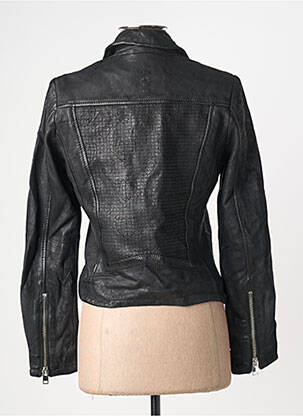 Veste en cuir poches noir GIPSY BY MAURITIUS femme
