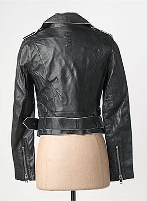Veste en cuir poches noir GIPSY BY MAURITIUS femme