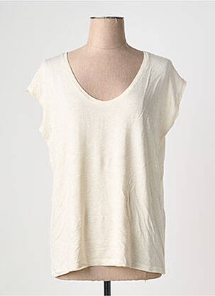 T-shirt coupe droite manches courtes or PIECES femme