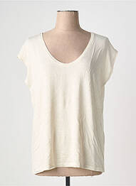 T-shirt coupe droite manches courtes or PIECES femme