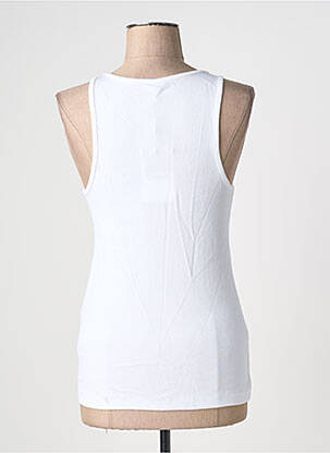 Débardeur tissage côtelé sans manche blanc ONLY femme