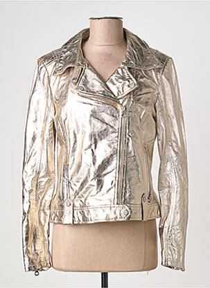 Veste en cuir argent GIPSY BY MAURITIUS femme