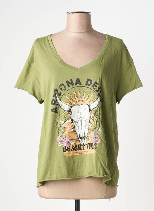 T-shirt vert PLEASE femme