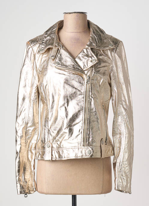 Veste en cuir argent GIPSY BY MAURITIUS femme