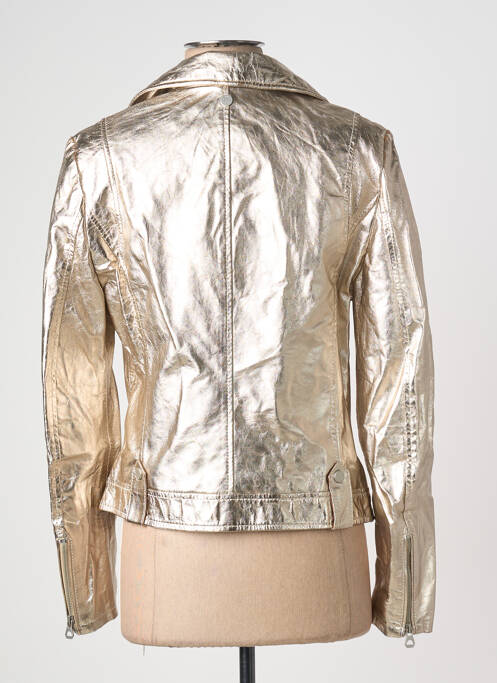 Veste en cuir argent GIPSY BY MAURITIUS femme