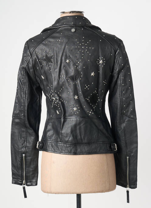 Veste en cuir noir GIPSY BY MAURITIUS femme
