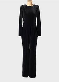 Combi-pantalon coupe cintrée manches longues noir KARMA KOMA femme