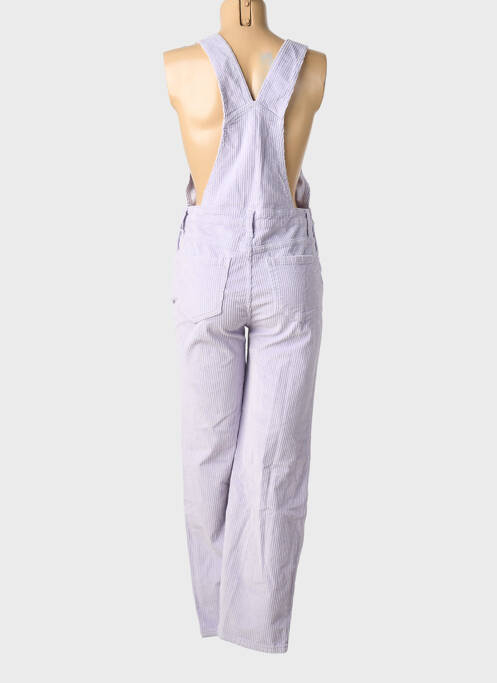 Salopette coupe droite fines bretelles violet F.A.M. femme