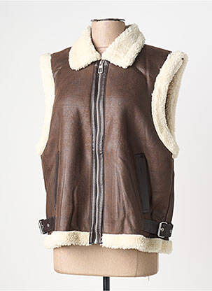 Veste casual coupe droite marron ONLY femme