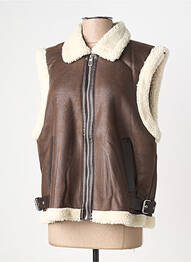 Veste casual coupe droite marron ONLY femme