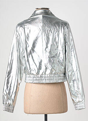Veste casual col tailleur argent ICHI femme