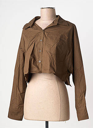 Veste casual coupe droite marron GRACE & MILA femme