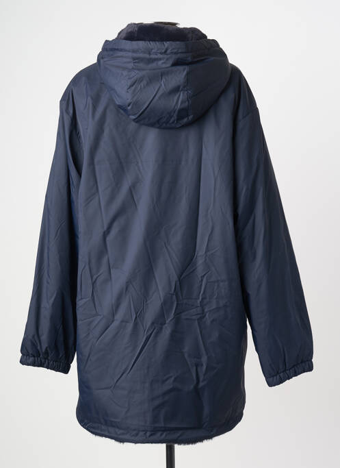 Imperméable manches longues a capuche bleu ONLY femme