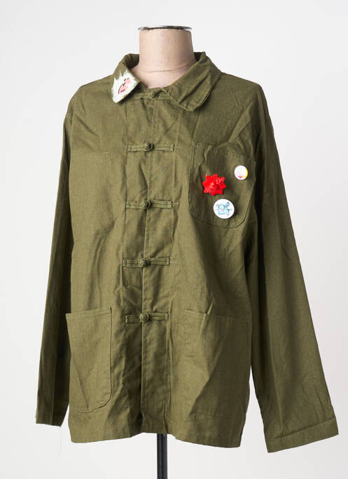 Veste casual coupe droite vert L'ANTI CHER femme