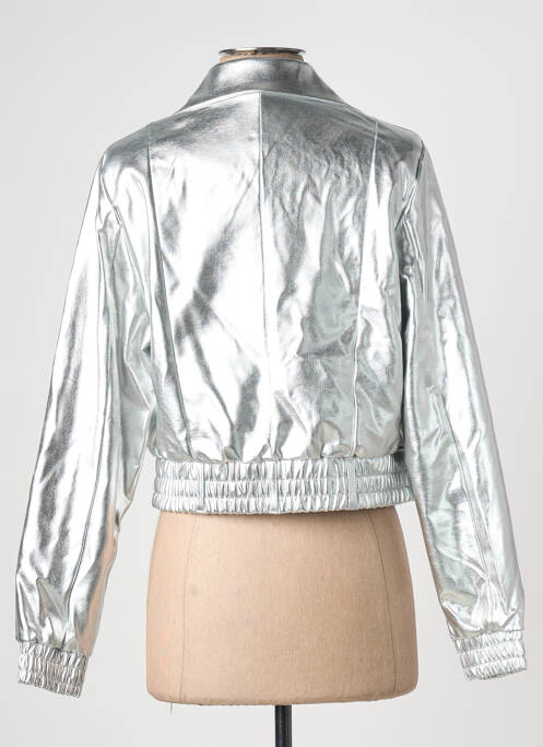 Veste casual col tailleur argent ICHI femme