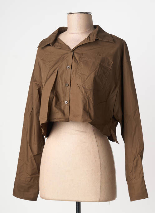 Veste casual coupe droite marron GRACE & MILA femme