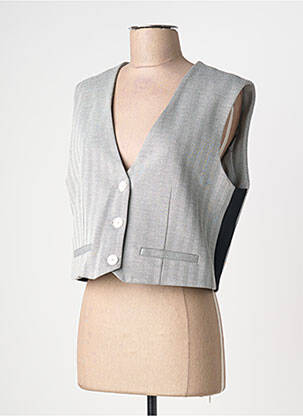 Gilet sans manche coupe cintrée gris IMPERIAL femme