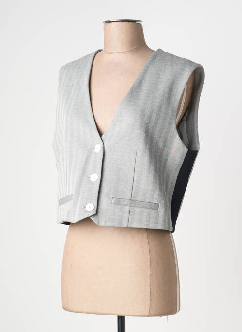 Gilet sans manche coupe cintrée gris IMPERIAL femme