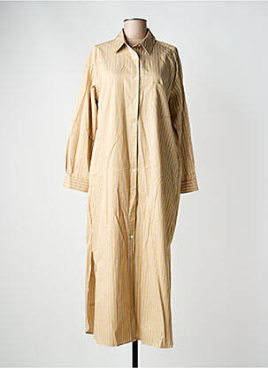 Robe longue manches longues manches longues beige GRACE & MILA femme