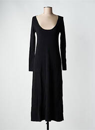 Robe longue manches longues manches longues noir GRACE & MILA femme