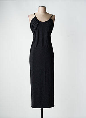 Robe longue fines bretelles fines bretelles noir GRACE & MILA femme