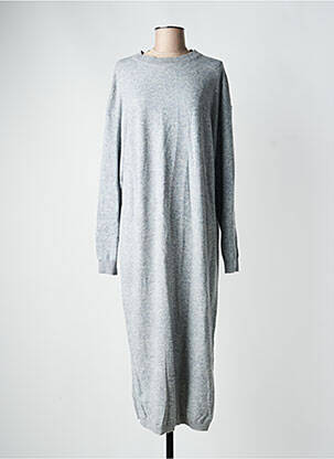 Robe pull tissage chiné manches longues gris TWNS THE LABEL femme