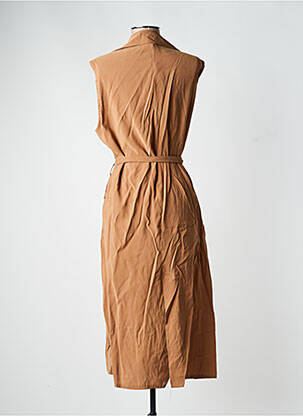 Trench tissage popeline sans capuche marron LOKITA femme