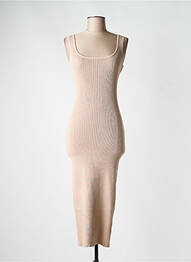 Robe longue sans manche sans manche beige STELLA femme